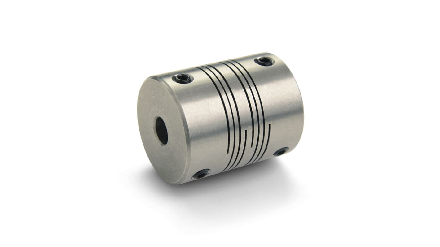 MWS2588SS Ruland Beam Coupling, 25mm Outside Diameter, 8mm Bore, 24mm Length Coupler RS