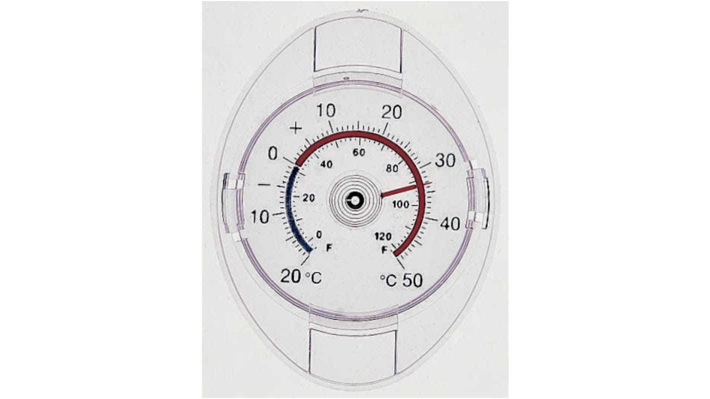 Thermomètre à aiguille Brannan, +50 °C max, Montage fenêtre, Ø cadran 65mm, Etalonné RS