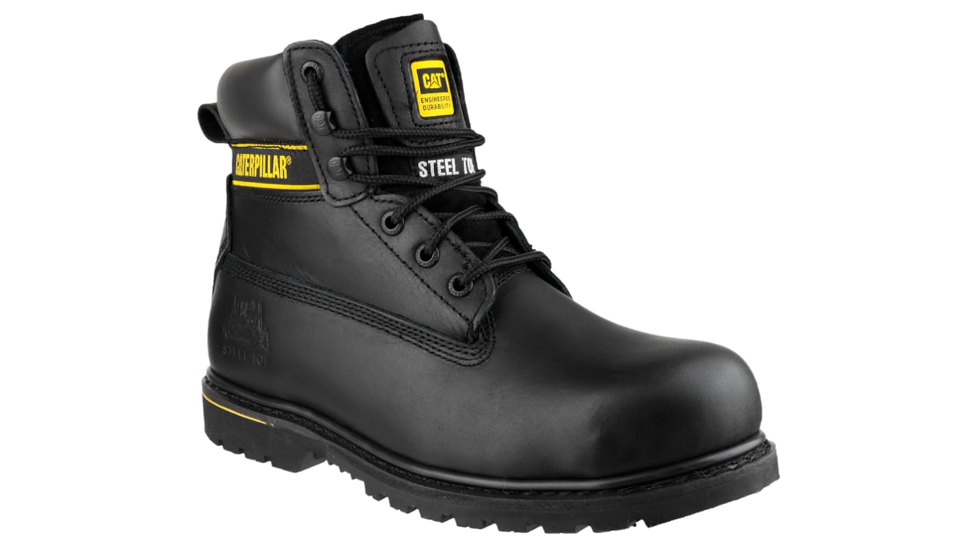 CAT Holton Black Steel Toe Capped Men's Safety Boots, UK 7, EU 41