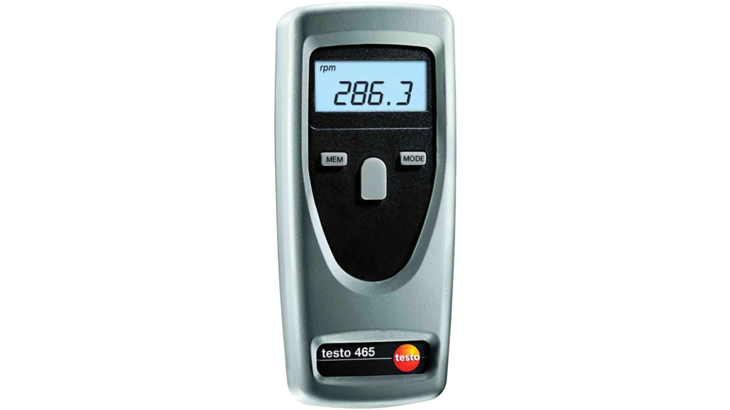 Testo 0563 0465 tachométer, Optikai, LCD kijelző, ISOCAL, 5.7 x 2.3 x 8in