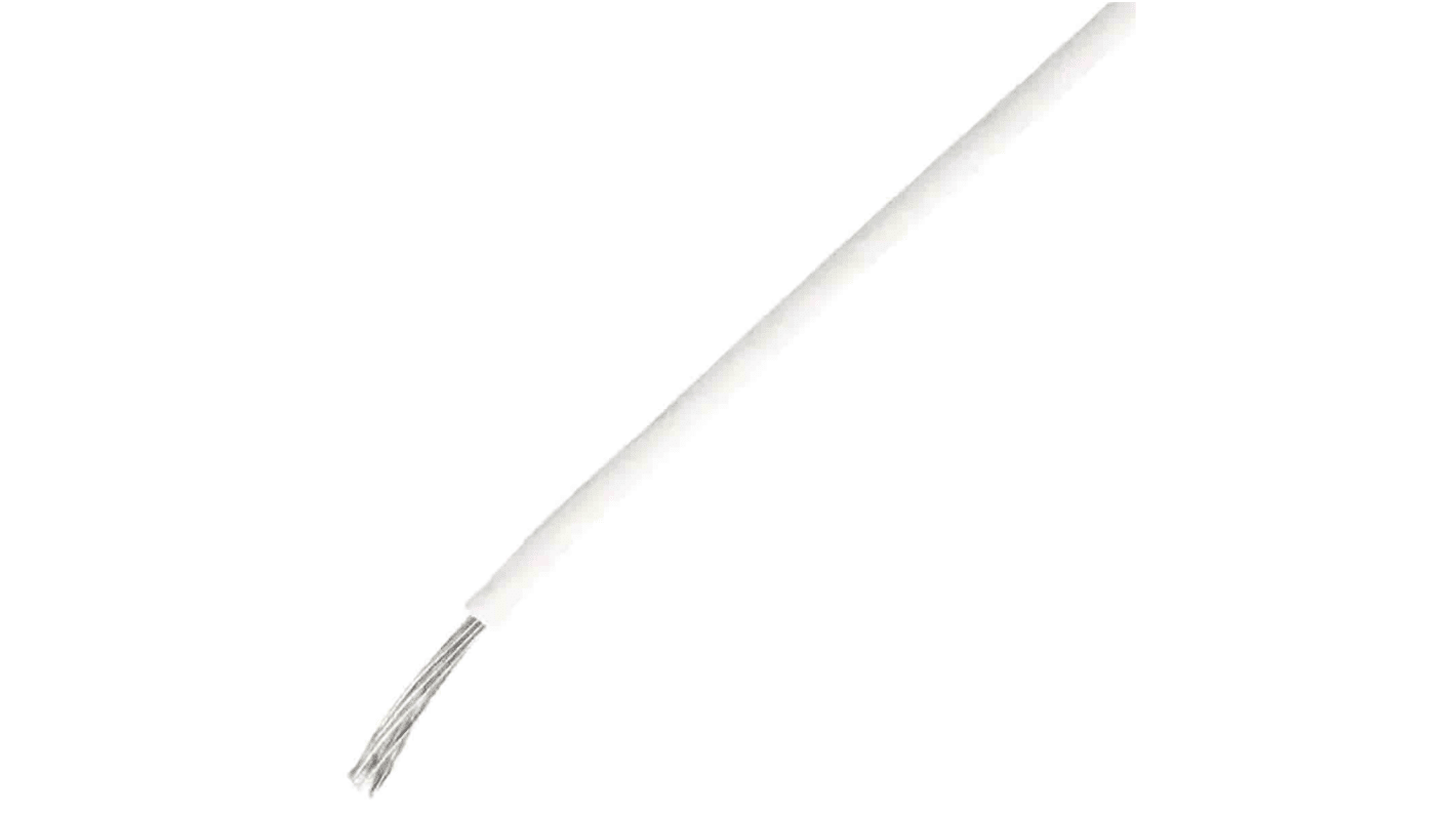 Cable para Entornos Hostiles TE Connectivity 55A0111-24-9, área transversal 0,2 mm² Filamentos del Núcleo 19/36 Blanco,