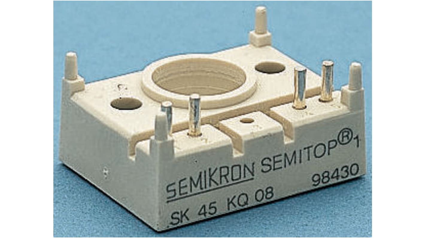 SCR Dual Thyristormodul SK 45 KQ 08, 800V 0.5mA, SEMITOP1 4-Pin