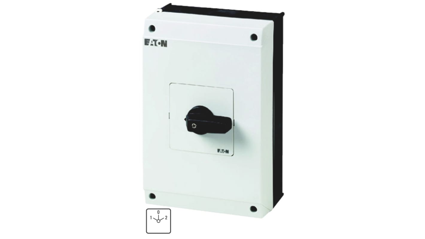 Interruptor seccionador, 2P, 2 NA / 2 NC, Corriente 63A, Potencia 37kW, IP65