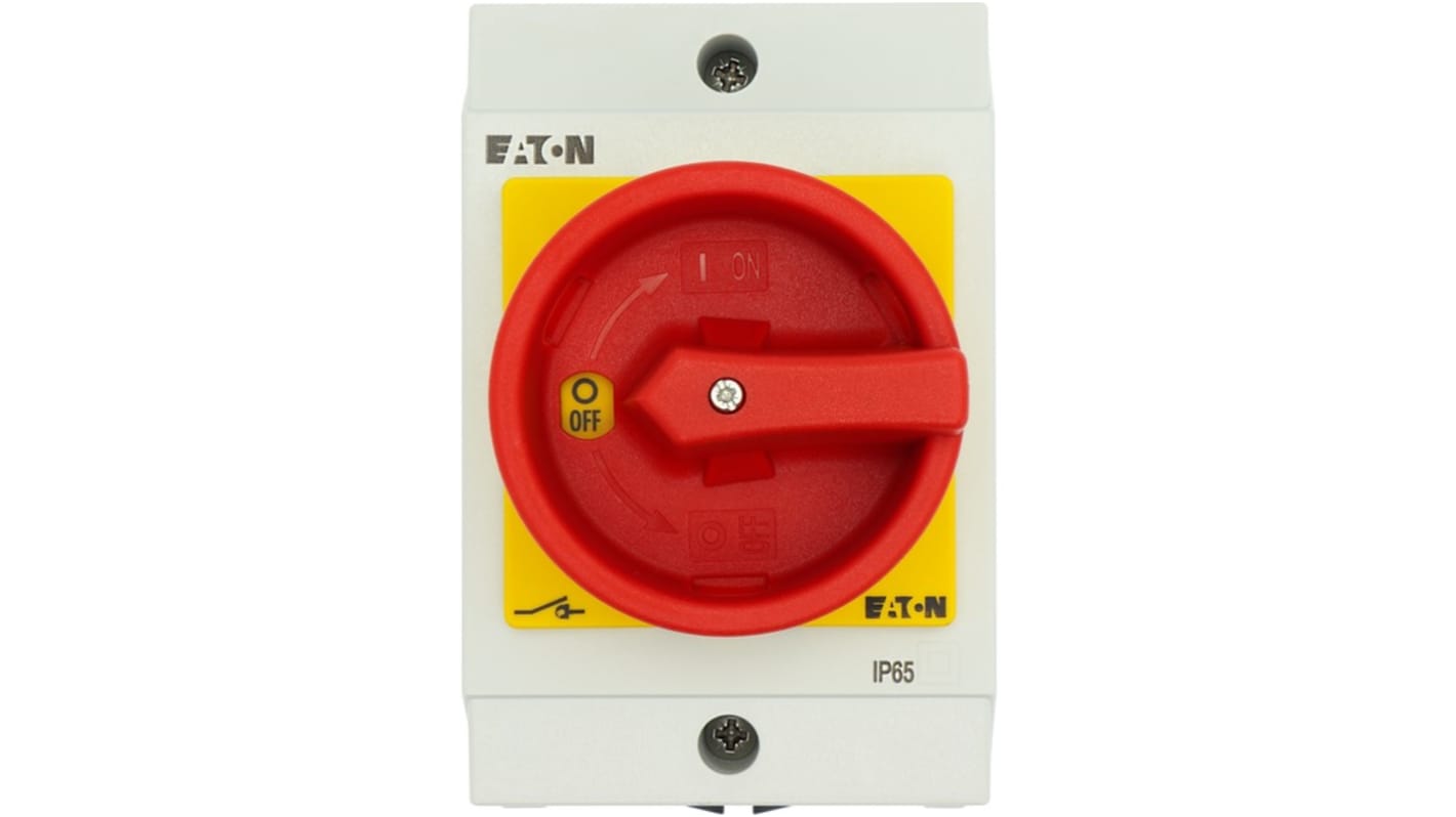 Eaton 2P Pole Isolator Switch - 20A Maximum Current, 6.5kW Power Rating, IP65