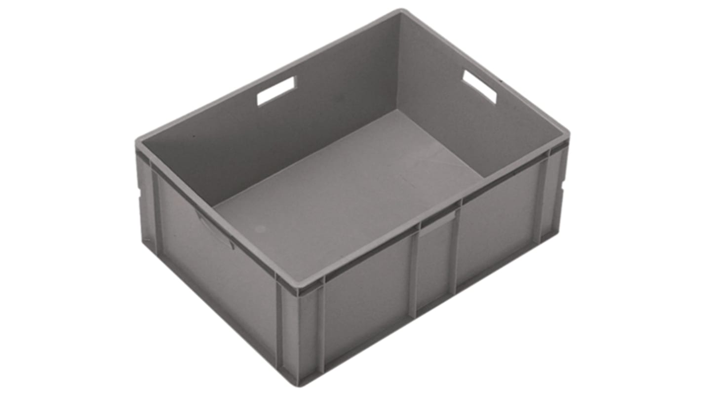 Schoeller Allibert 125L Grey PE Stacking Container, 319mm x 600mm x 800mm