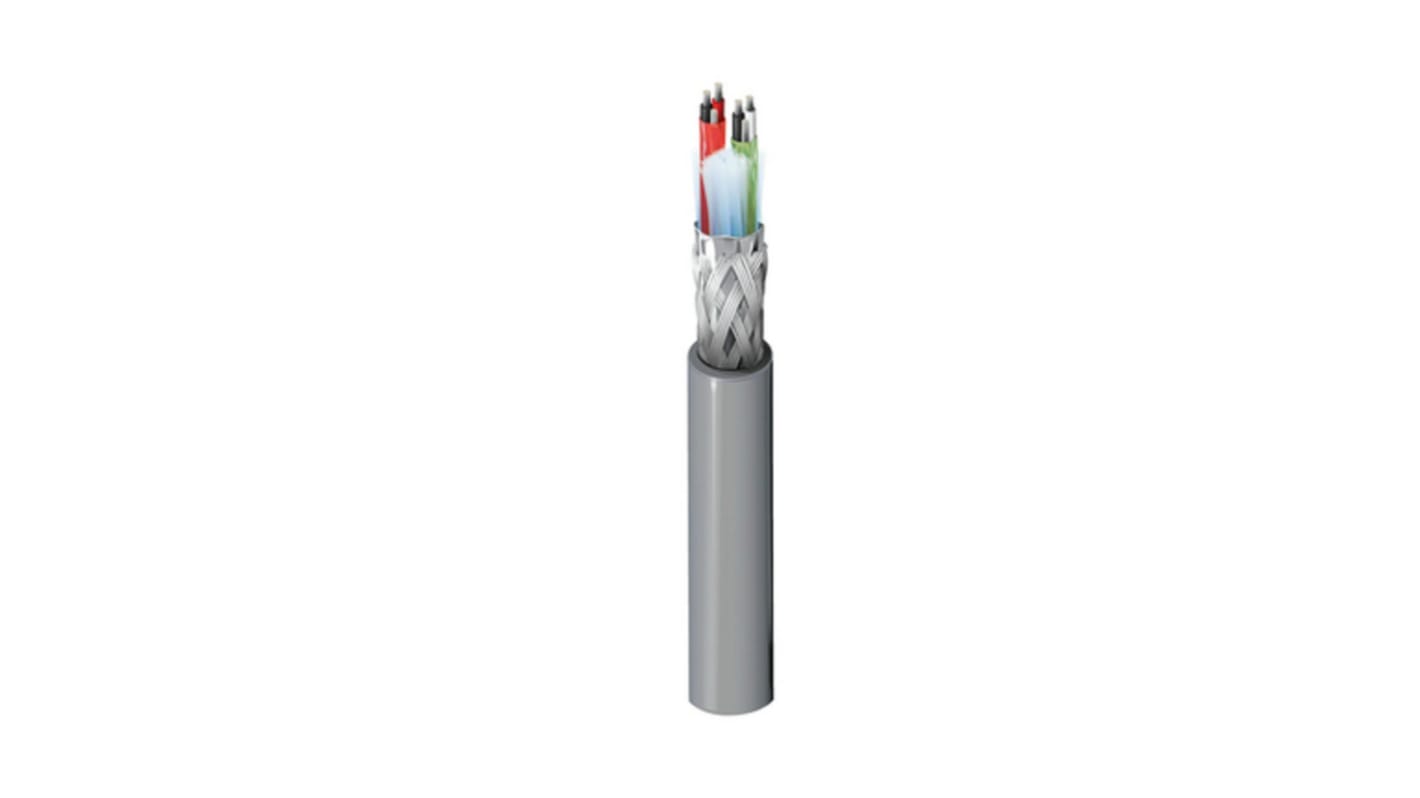 Belden Twisted Pair Data Cable, 2 Pairs, 0.23 mm², 4 Cores, 24 AWG, Screened, 152m, Grey Sheath