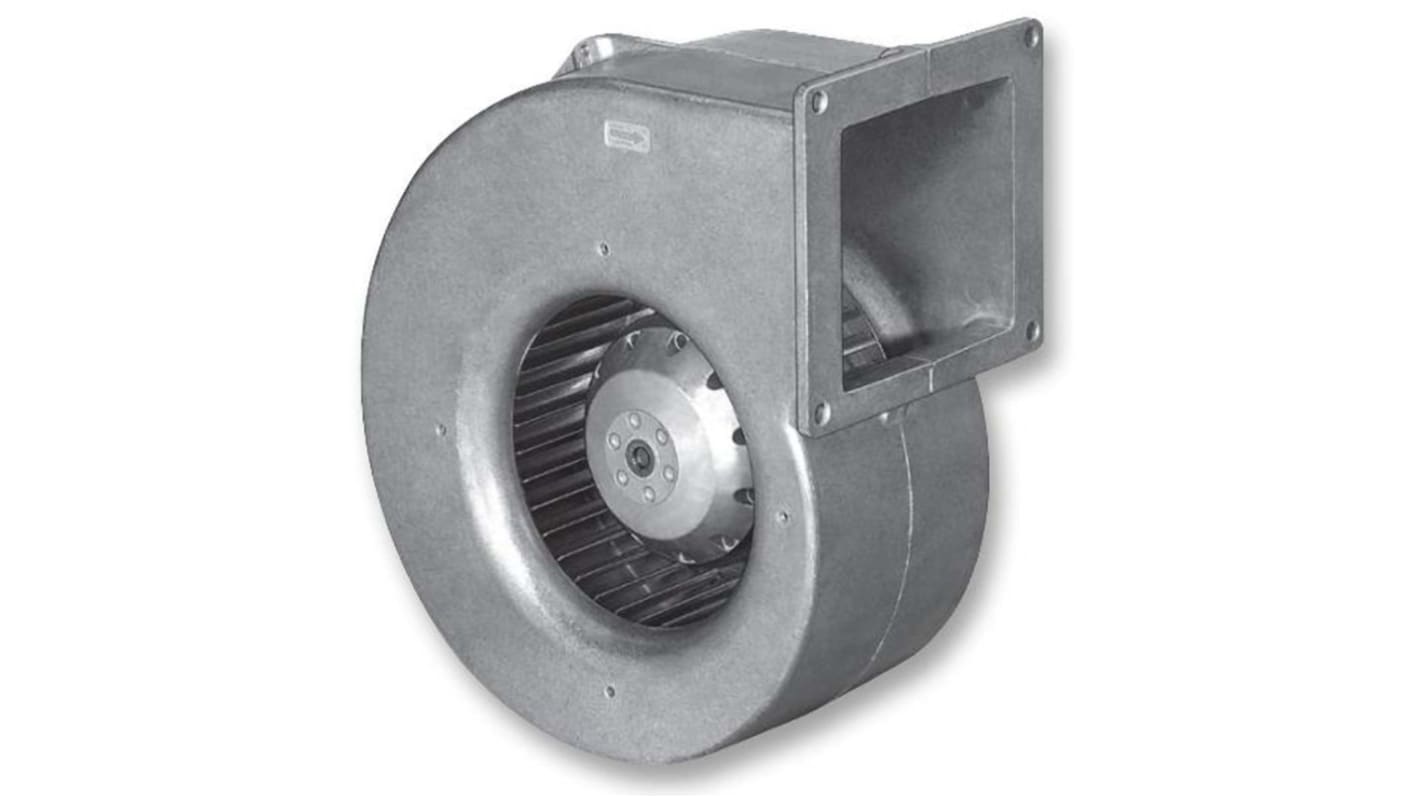 Ventilador centrífugo ebm-papst de 247 x 226 x 130mm, alim 230 V ac, caudal 500m³/h, 72dB, 2400rpm