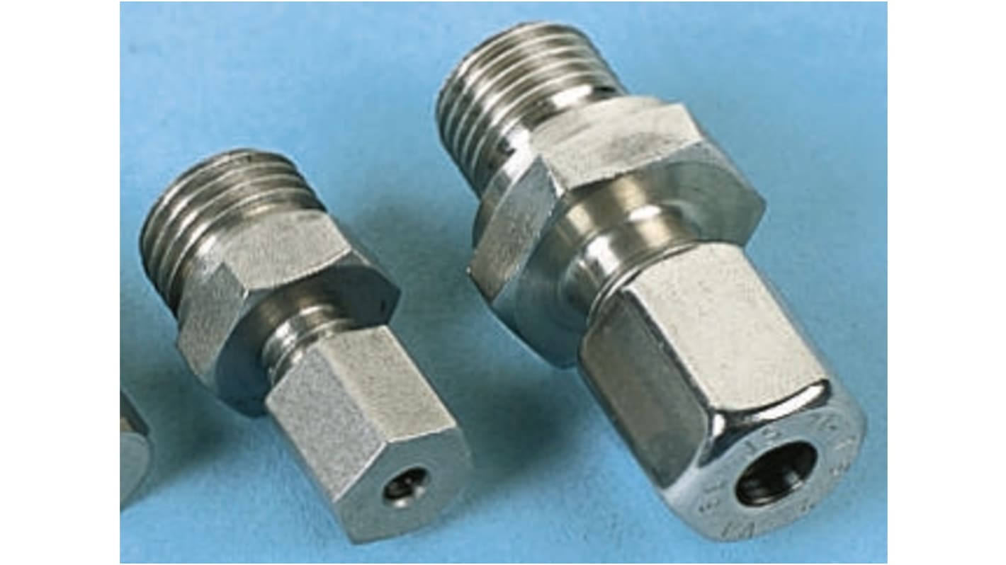 RS PRO Thermocouple Compression Fitting for Use with Thermocouple, 1/4 BSP, 6mm Probe, RoHS Compliant Standard