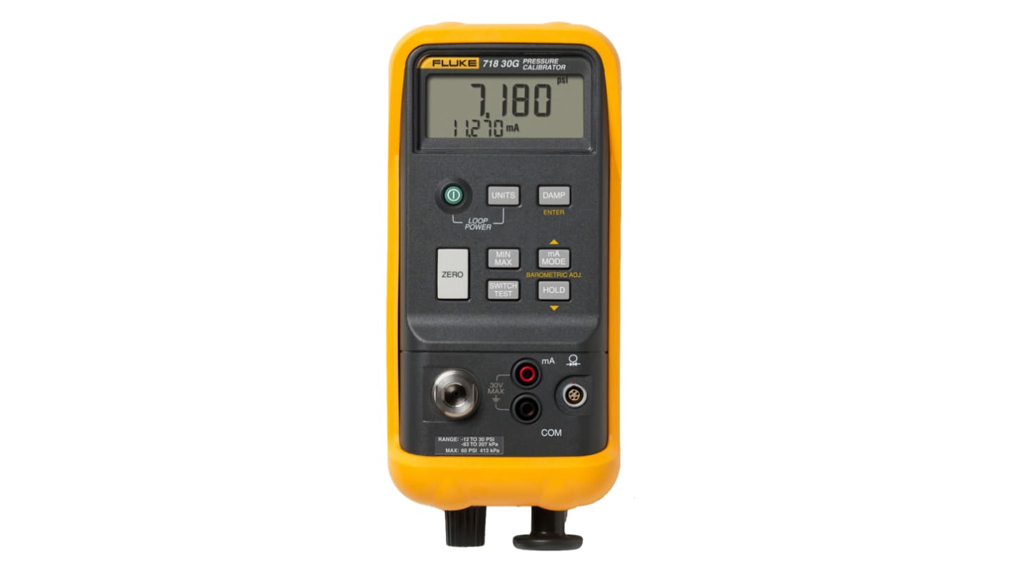 Fluke FLUKE-718 30US Trykkalibrator, -850mbar til 2bar, 0,1 mbar opløsning