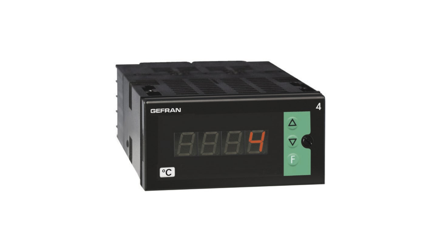 Indicador de temperatura Gefran serie 4T, 96 x 48mm, 11 → 27 V ac/dc Termopar de tipo K