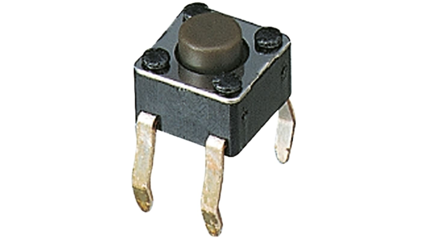 Grey Cap Tactile Switch, SPST 50 mA@ 12 V dc