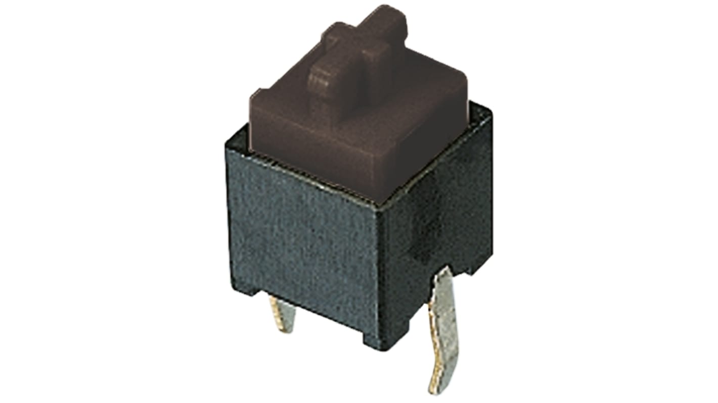 Grey Plunger Tactile Switch, SPST 5 mA@ 12 V dc