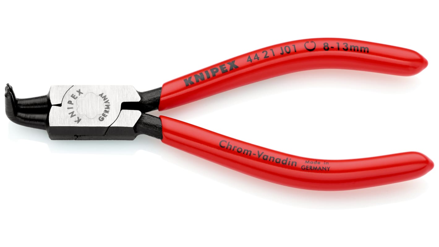 Pinze per anelli elastici Knipex in Acciaio al cromo vanadio, lungh. 130 mm Ad angolo