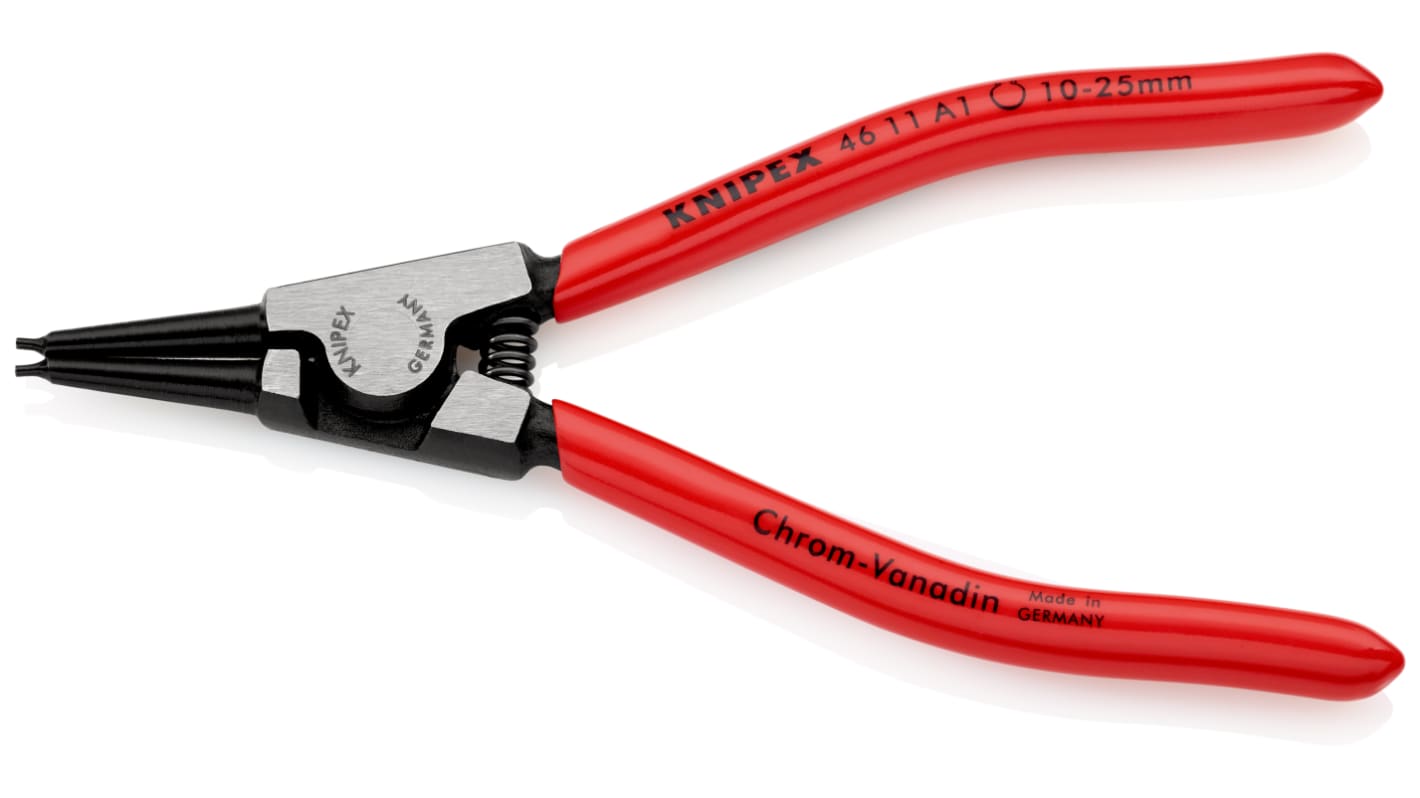 Knipex Circlip Pliers, 140 mm Overall, Straight Tip