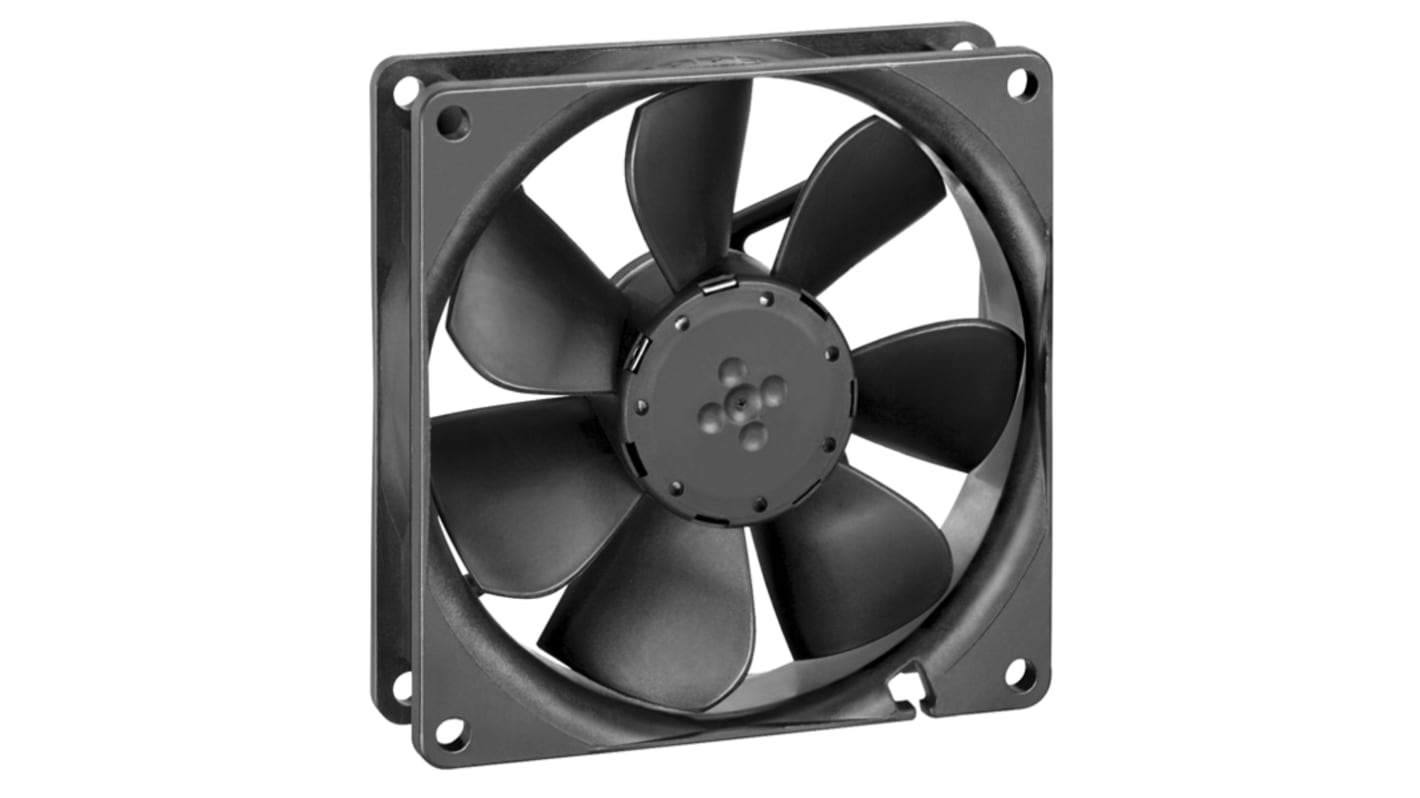 Ventilateur axial 3400 N ebm-papst 24 V dc, 94m³/h, 92 x 92 x 25mm, 3W