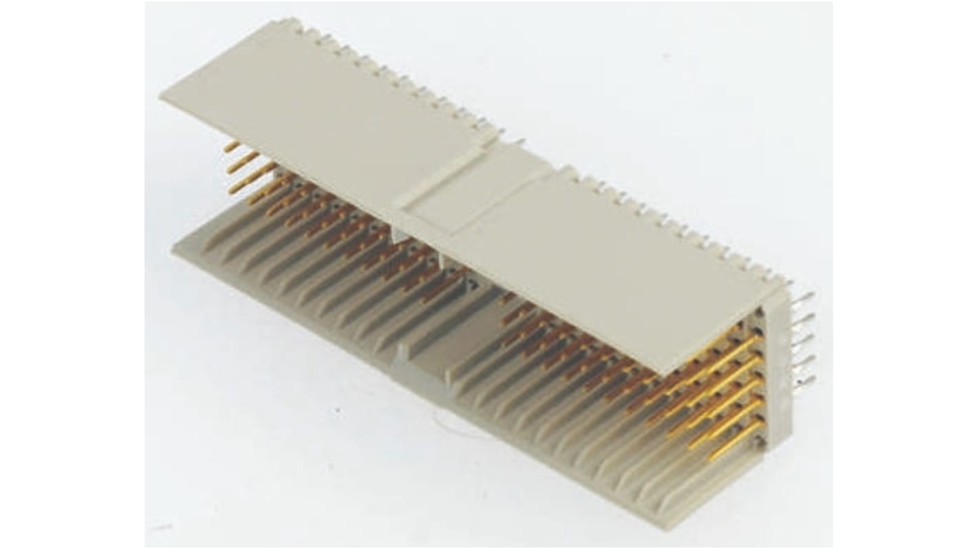 TE Connectivity, Z-PACK HM 2mm Pitch Hard Metric Type A Backplane Connector, Male, Right Angle, 22 Column, 5 Row, 110