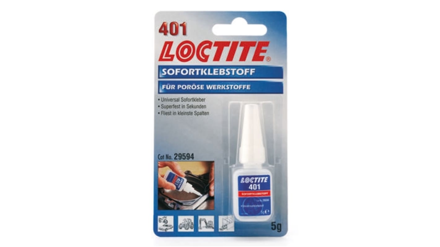 Loctite Loctite 401, col. Trasparente, Bottiglia da 5 g