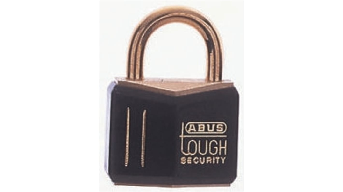 ABUS Key Weatherproof Brass Padlock, 4mm Shackle, 22mm Body