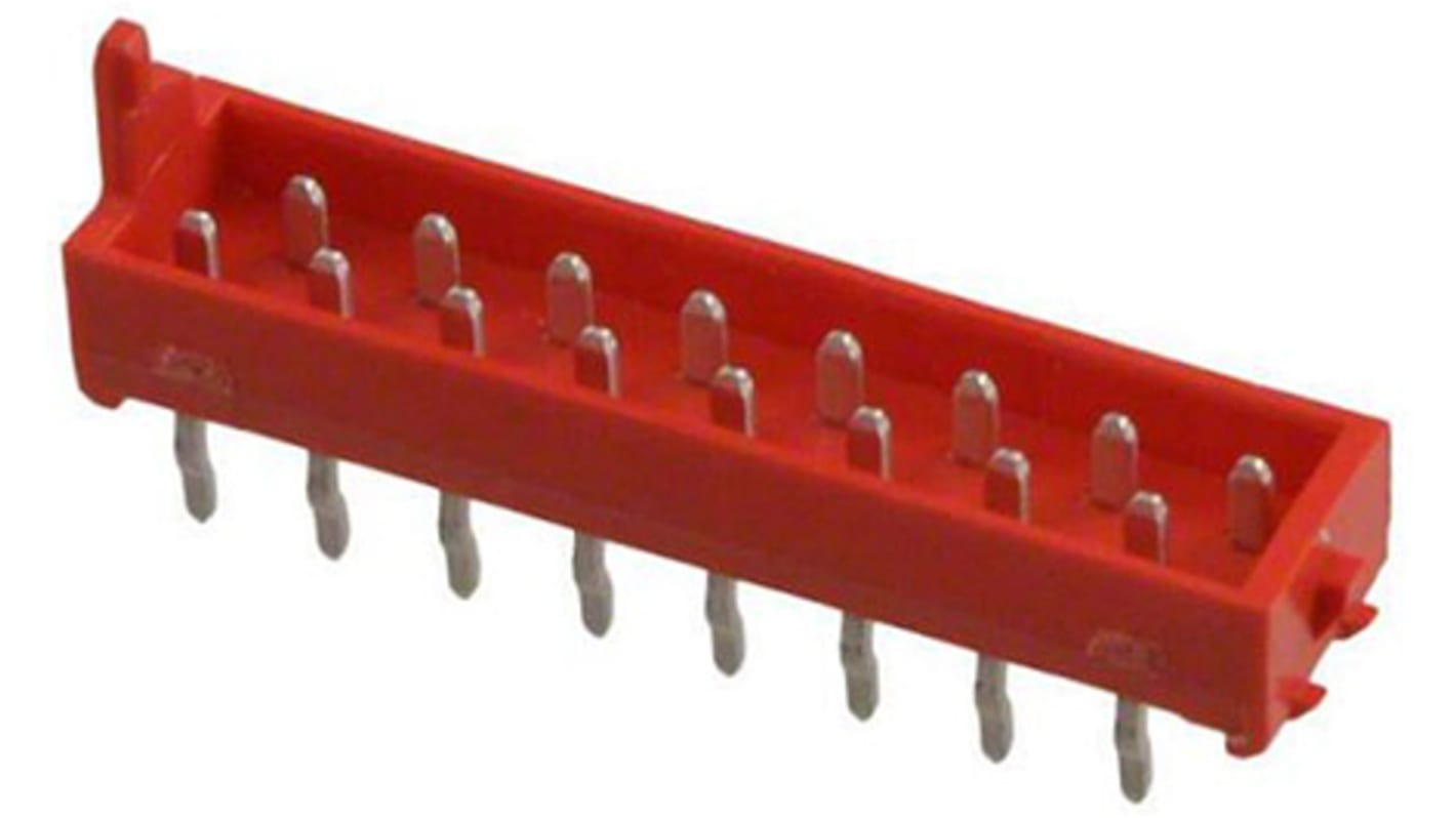 TE Connectivity Micro-MaTch Series Straight Through Hole PCB Header, 16 Contact(s), 1.27mm Pitch, 2 Row(s), Shrouded