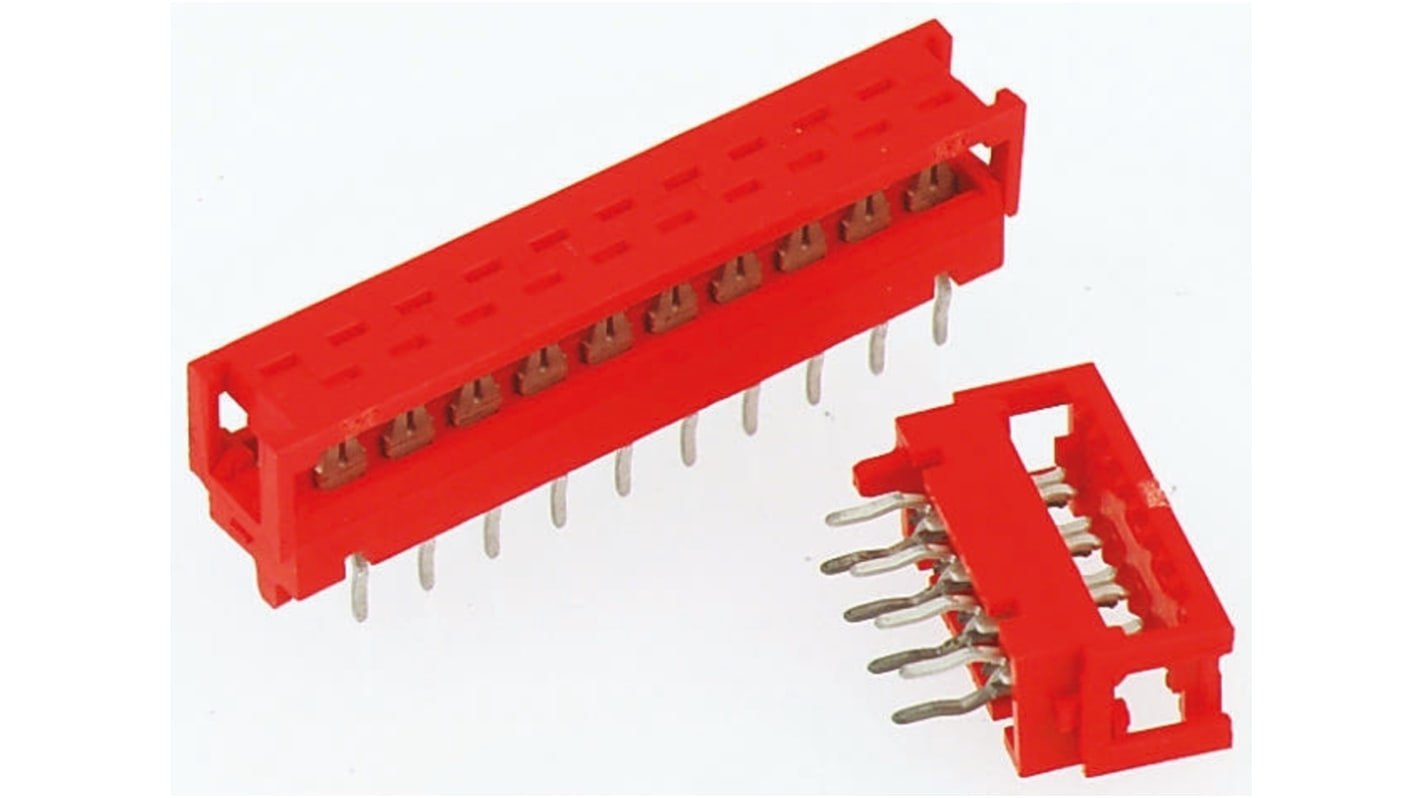 TE Connectivity 12-Way IDC Connector Plug for  Through Hole Mount, 2-Row