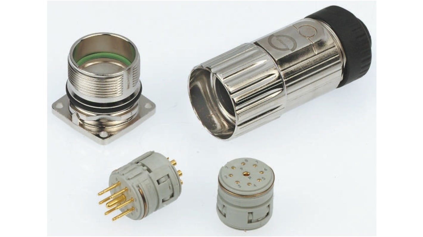 Contact Connectors 6.2 EPIC Circon R2.5 Rundsteckverbinder Stecker, Buchse 17-polig / 9.0A, Tafelmontage, Lötanschluss