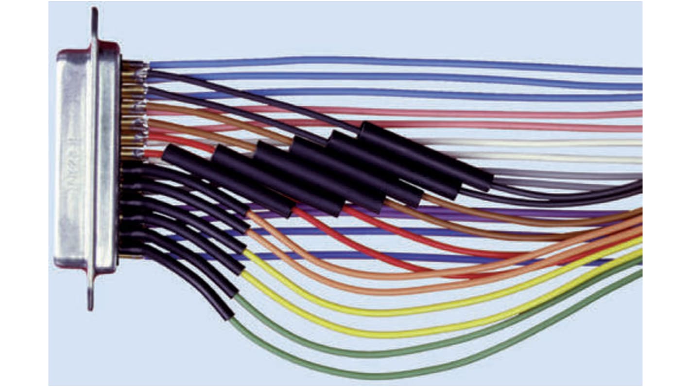 TE Connectivity CRN Wärmeschrumpfschlauch, Polyolefin Schwarz, Ø 6.4mm Schrumpfrate 2:1, Länge 1.2m