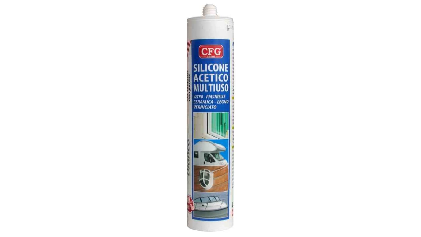 Sigillante al silicone CFG Bianco, Cartuccia da 280 ml, -50 → +100 °C