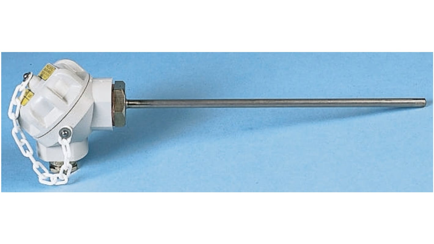 Correge PT100 RTD Sensor, 6mm Dia, 350mm Long, 3 Wire, Probe, Class A +450°C Max