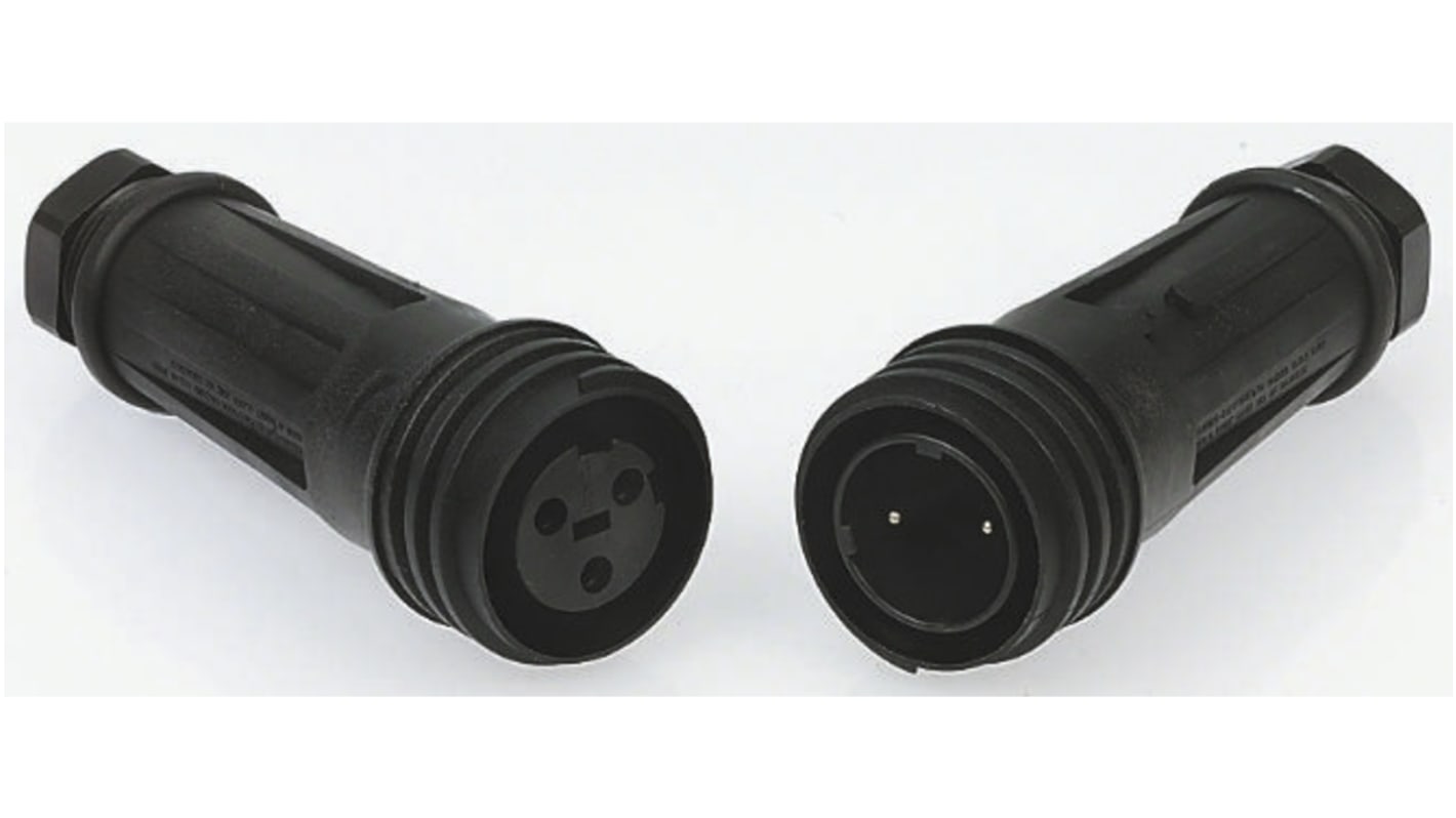 Bulgin Circular Connector, 2 Contacts, Cable Mount, Plug, Male, IP68, Buccaneer 900 Series