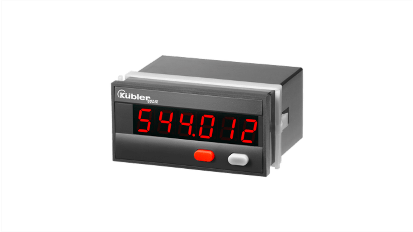Contatore Kübler, Frequenza, ore/minuti/secondi, impulsi, 60kHz, display LED 6 cifre, 90 → 260 V c.a.