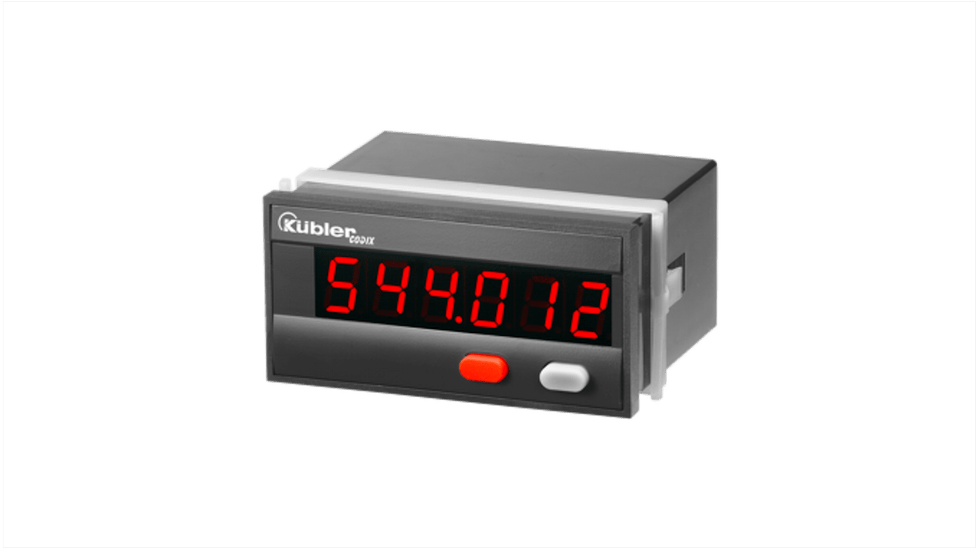 Compteur Kübler CODIX 544 Fréquence, heures/minutes/secondes, impulsion 10→30 V c.c. LED 6 digits