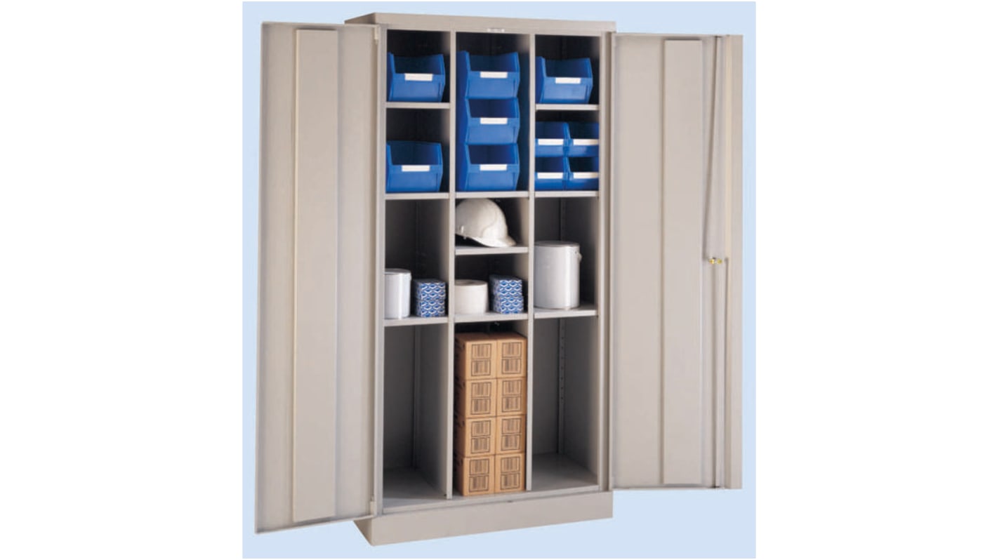 RS PRO 2 Door Steel Floor Standing Storage Cabinet, 1820 x 915 x 505mm