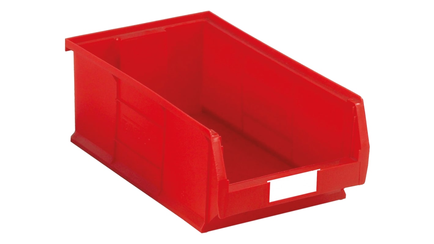 Bac de rangement RS PRO Rouge en PP, 200mm x 315mm x 510mm