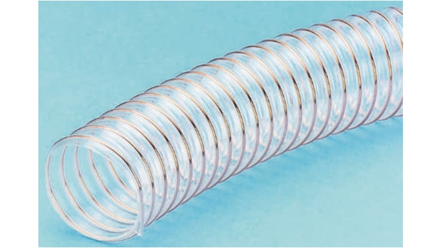 Conduit flexible RS PRO, PUR Transparent, diamètre interne 45mm, renforcé