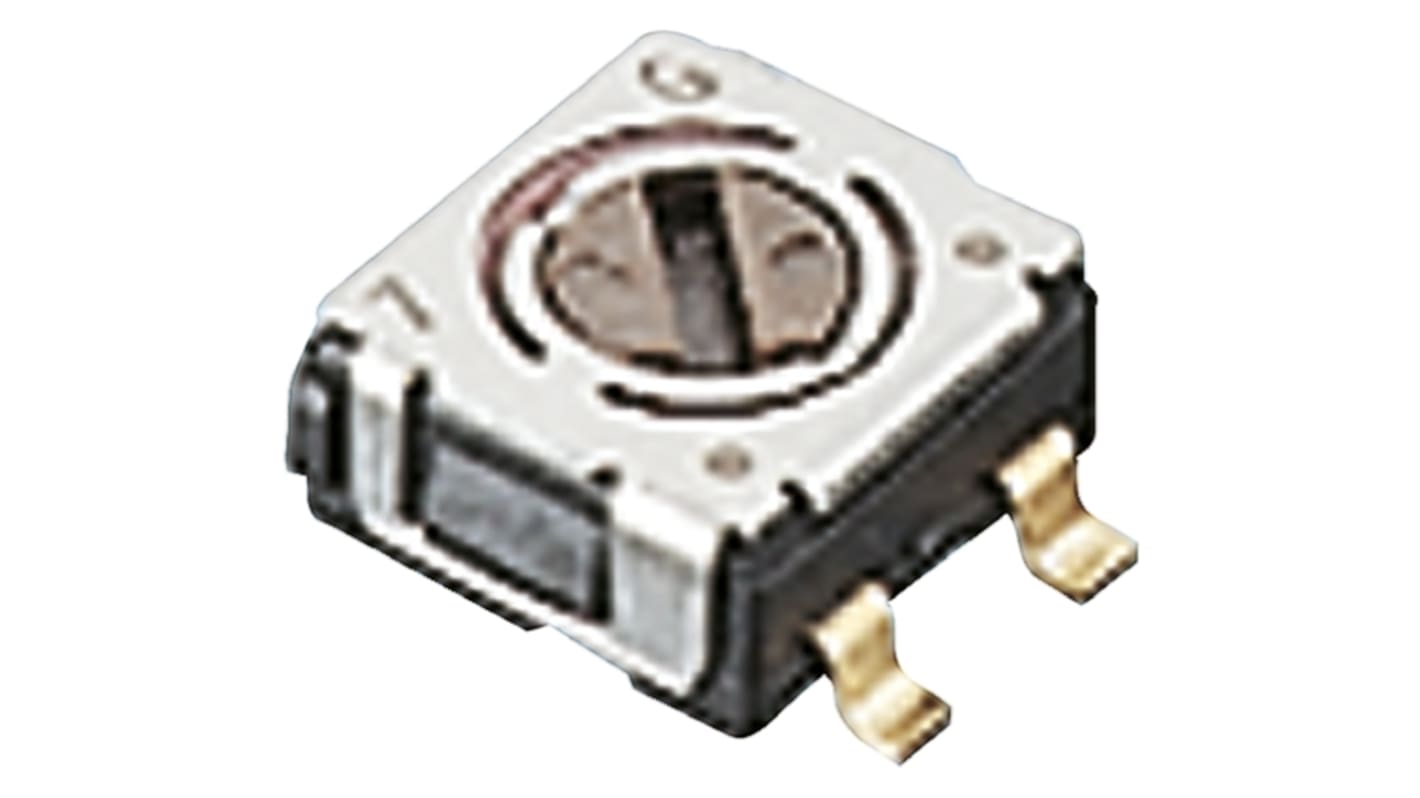 Nidec Components SPST Rotary Switch, 100 mA, Through Hole