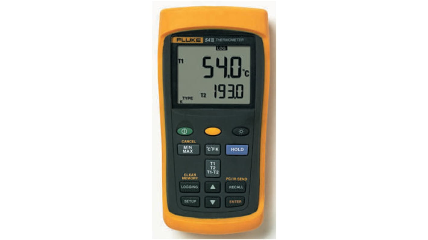 542 B Fluke 54 II B Wired Digital Thermometer for Industrial Use, E