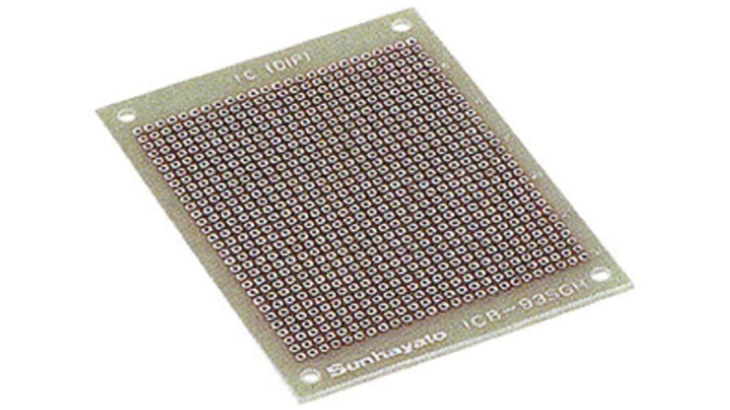 Sunhayato Double Sided Matrix Board FR4 0.9mm Holes, 2.54 x 2.54mm Pitch, 95 x 72 x 1.6mm