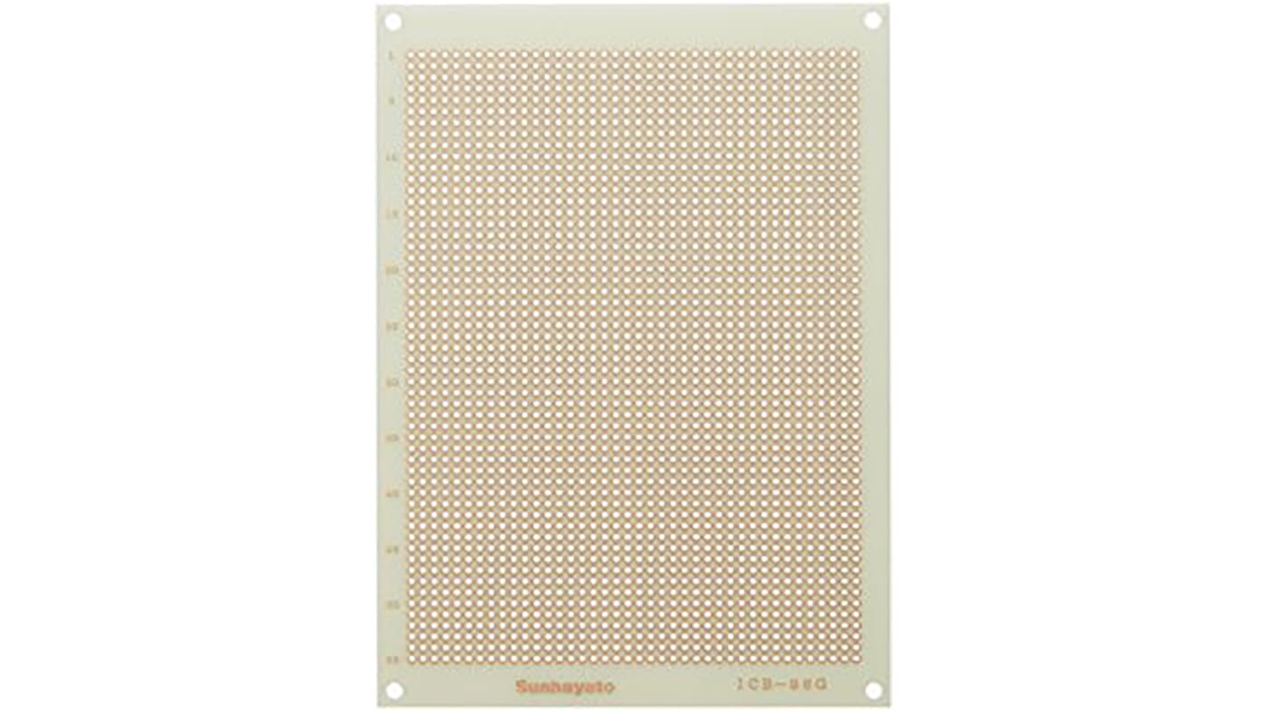 Sunhayato Single Sided Matrix Board FR4 0.9mm Holes, 2.54 x 2.54mm Pitch, 160 x 115 x 1.2mm