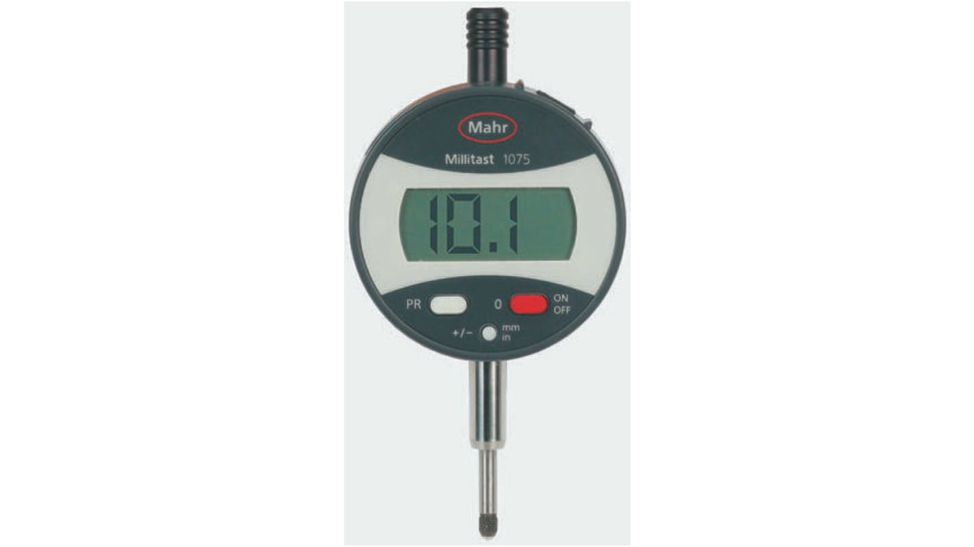 Mahr 4336010 Plunger Dial Indicator, Range Maximum of 12.5 mm With UKAS Calibration