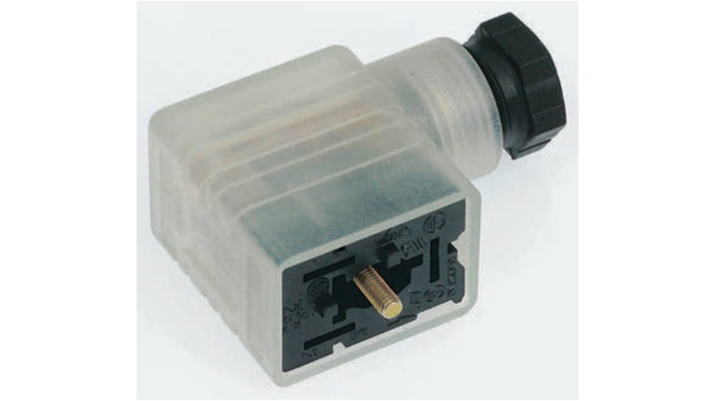 Hirschmann GMNL 2P+E DIN 43650 B, Female Solenoid Valve Connector with Indicator Light, 120 V ac/dc Voltage