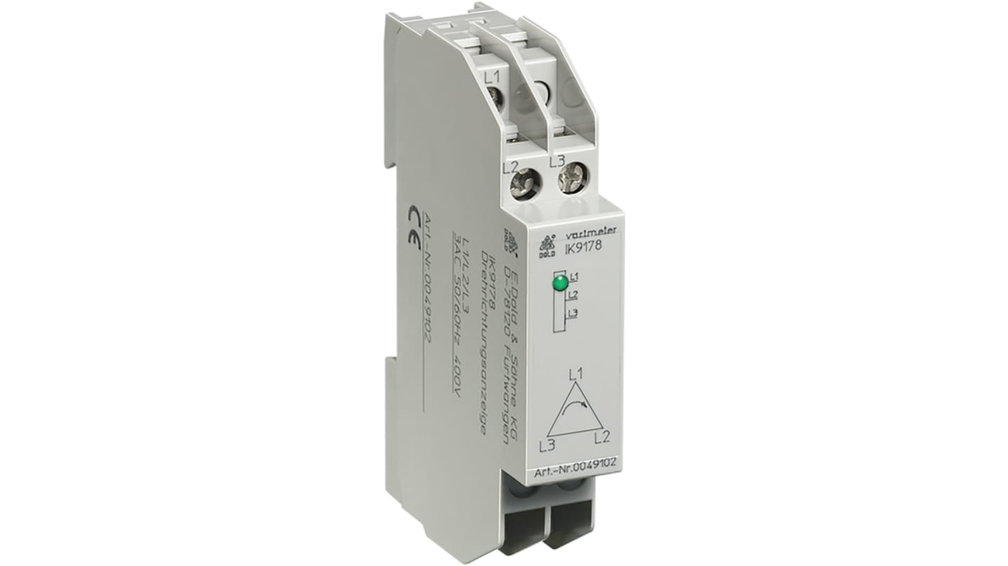 Dold Phase Monitoring Relay, 3 Phase, DIN Rail