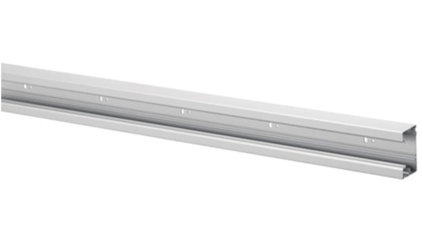 Planet-Wattohm Logix Grey Dado Trunking - Closed Slot, W85 mm x D50mm, L2m, Aluminium