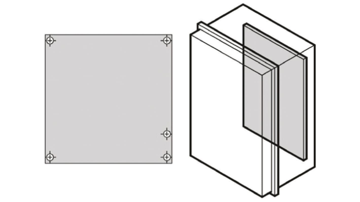 nVent SCHROFF Steel, 1.7mm H, 375mm W, 327mm L for Use with A48 Series