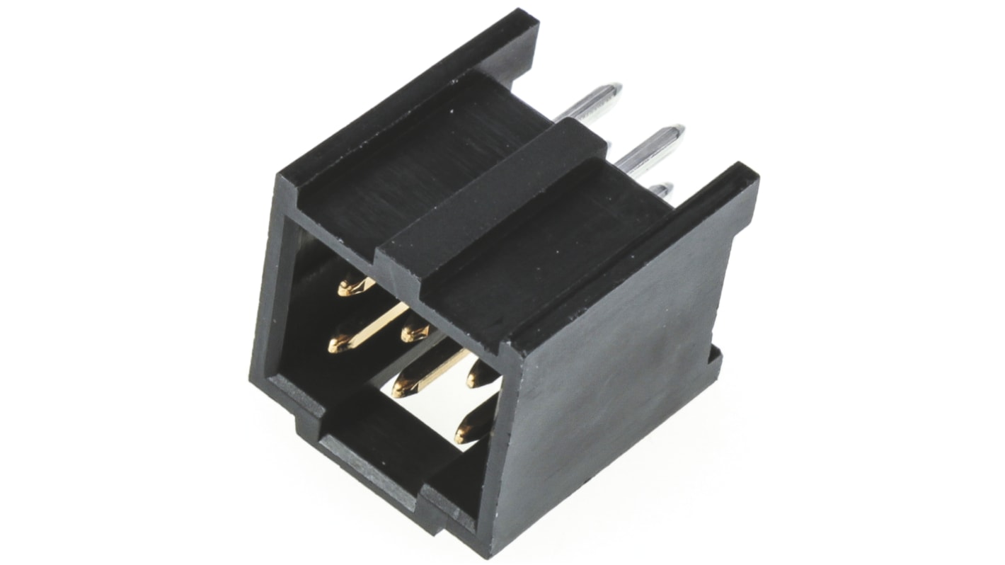 Conector macho para PCB Molex serie C-Grid III de 6 vías, 2 filas, paso 2.54mm, para soldar, Montaje en orificio pasante