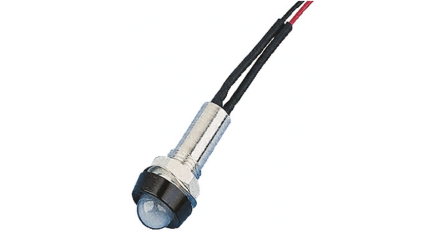 Indicatore da pannello Oxley Blu  a LED, 12V, IP68, Sporgente, foro da 8mm