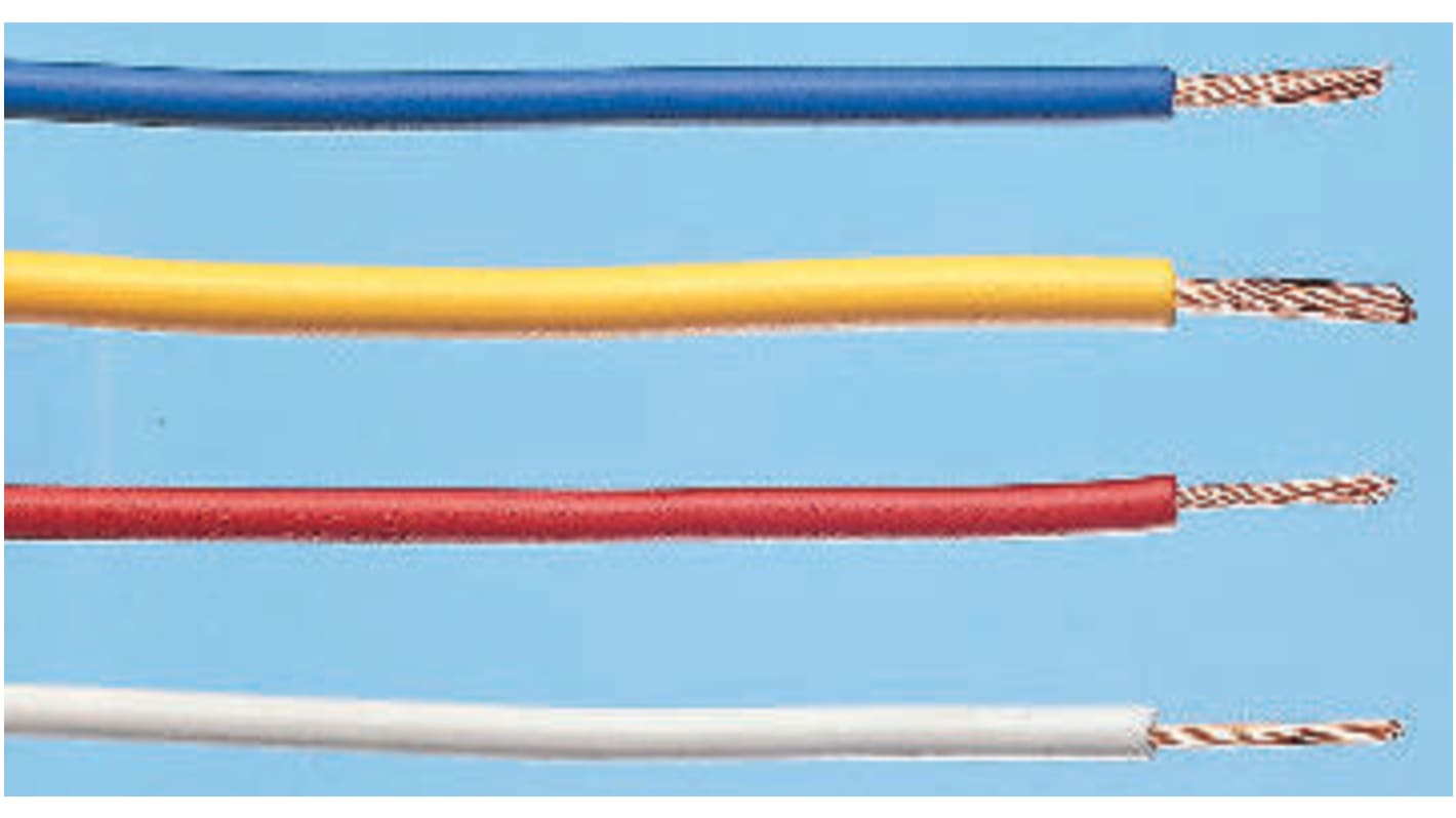 Alpha Wire Hook-up Wire PVC Series Green/Yellow 0.35 mm² Hook Up Wire, 22 AWG, 7/0.25 mm, 30m, PVC Insulation