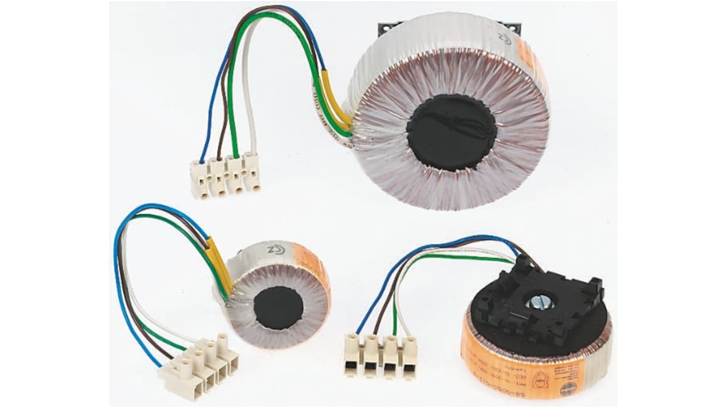 Nuvotem Talema 230V ac, 24V ac Toroidal Transformer, 200VA 1 Output