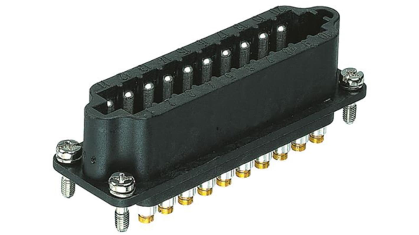 Inserto de conector de potencia Harting Macho, serie STAF, configuración 40P+E