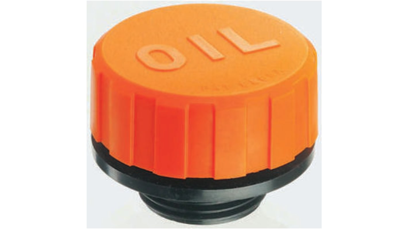 Tappo di sfiato idraulico, Elesa 53921, filettatura G 3/4, Ø 42mm, in , in poliammide Semi opaco Arancione