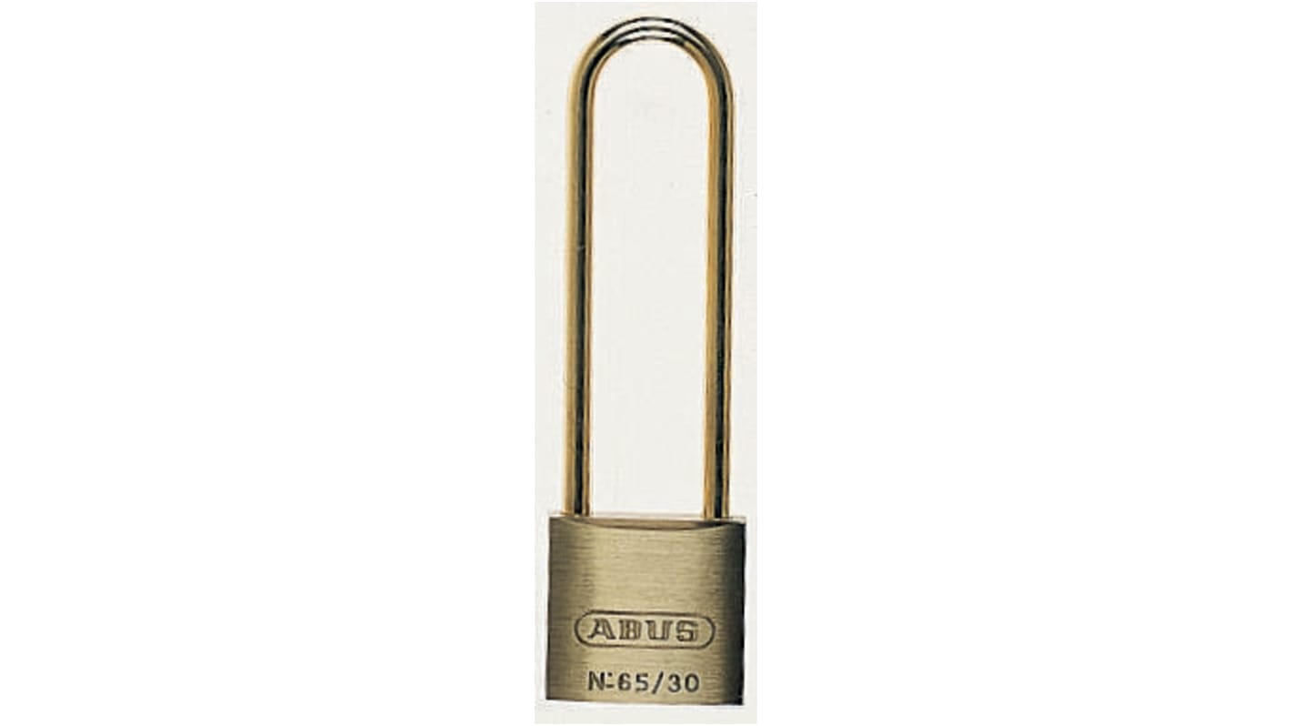 Lucchetto con chiave ABUS per uso interno ed esterno, in Ottone, anello da 5mm, L. 70mm, col Ottone